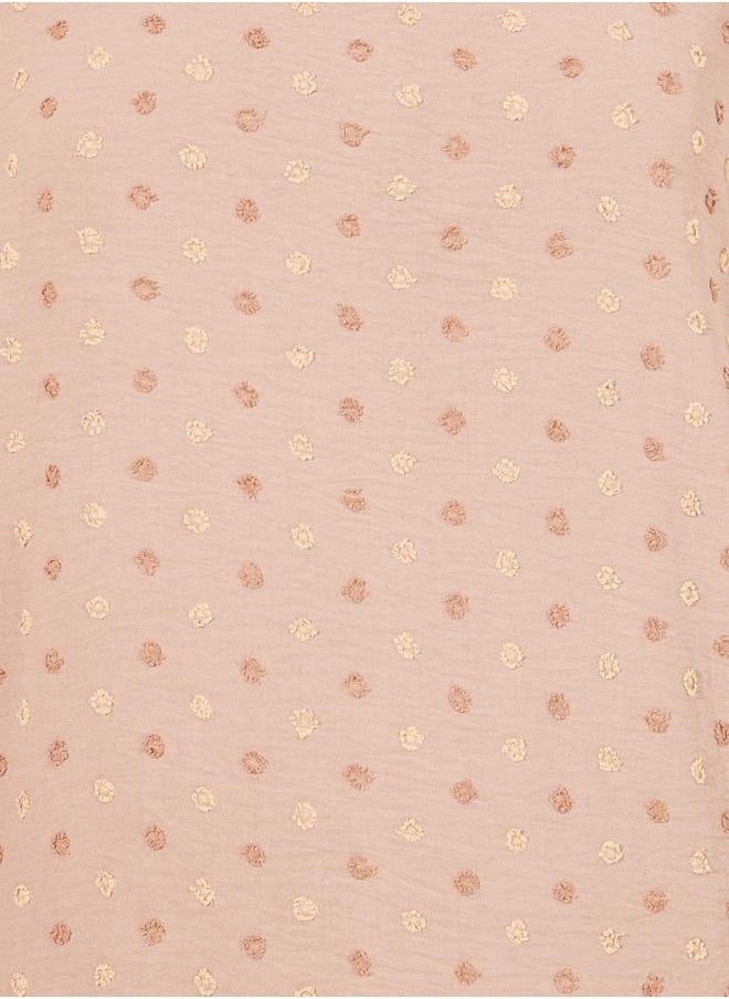 Dobby Longline Top & Wide Leg Pants Modest Set