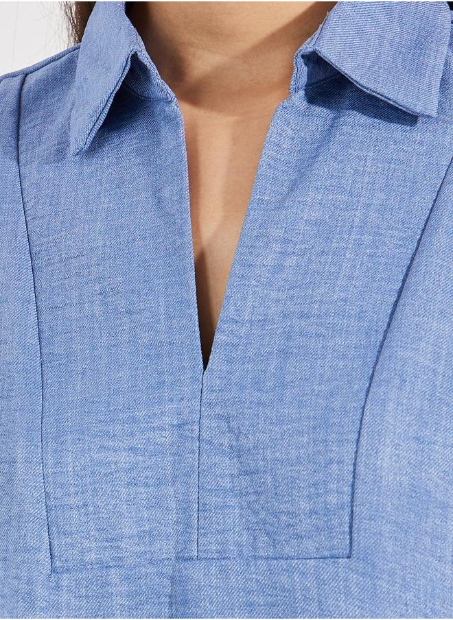 Styli Oversized Top and Wide Leg Pants Modest Set