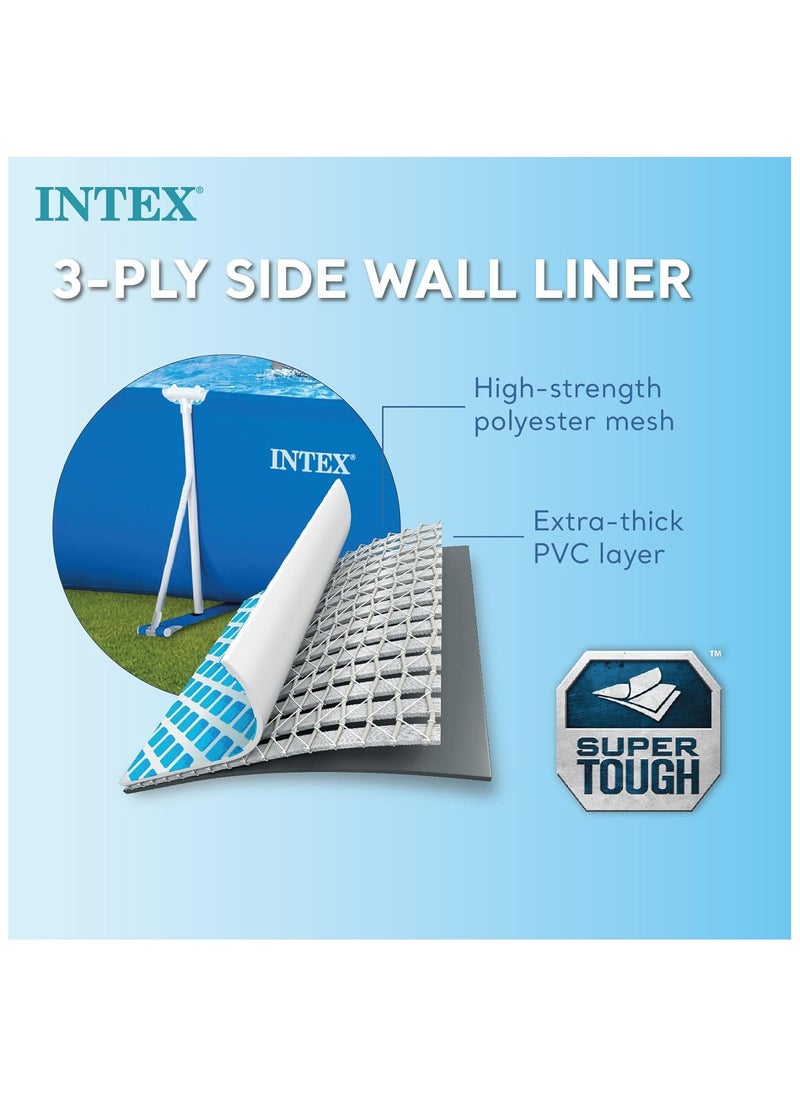 Intex Rectangular Metal Frame Pool - 28271, Multi Color 260cm x 160cm x 65cm