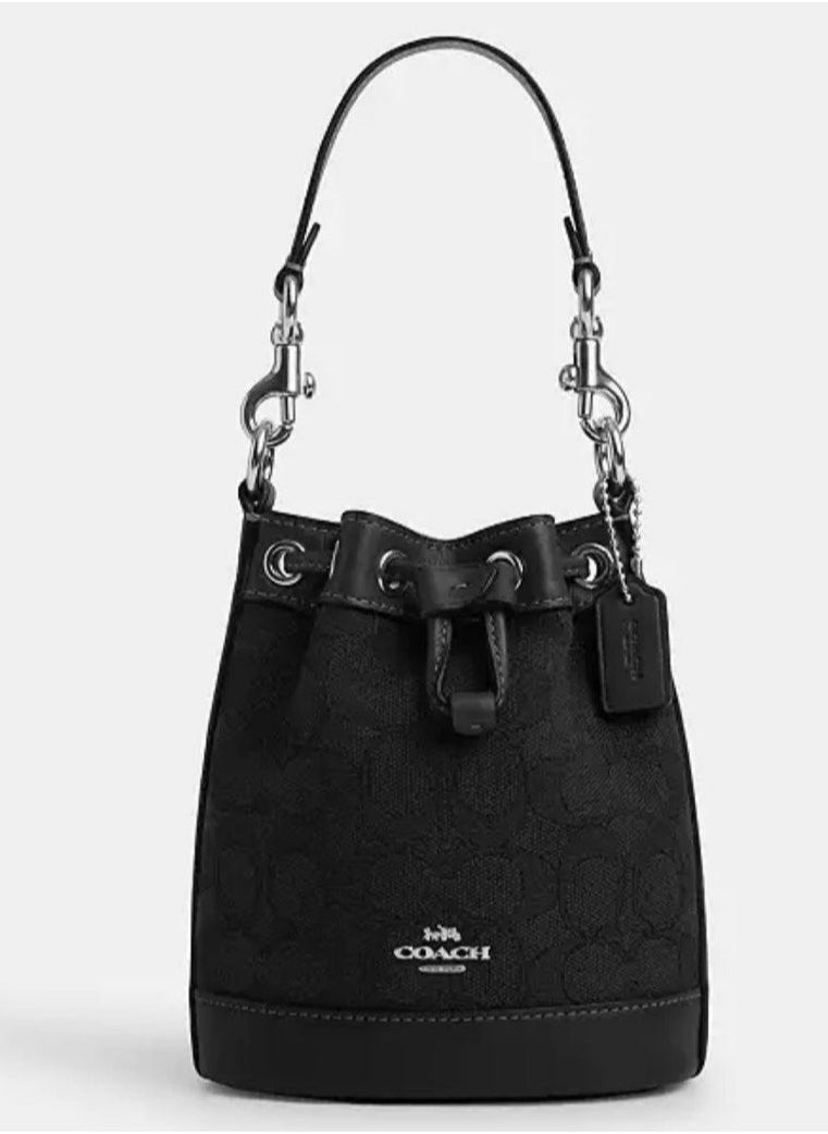 Coach Signature Canvas Mini Bucket Bag
