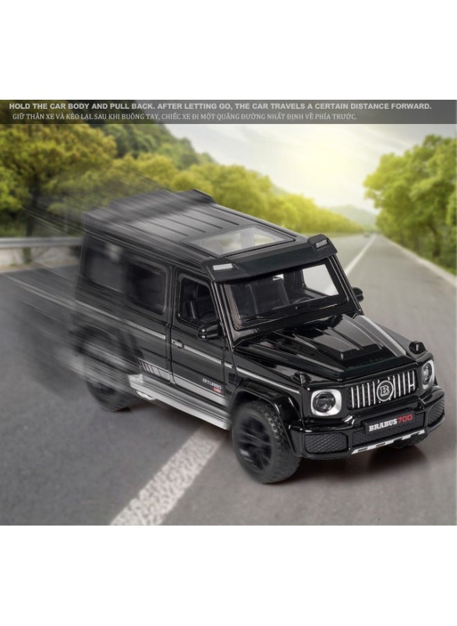 1:32 Alloy Collectible Brabus G700 Car Model Toy, Diecast Zinc Alloy Brabus Pull Back Collectible Toy Car, Sound and Light Pull Back Model Car for Kids Boy Girl Gift 15cm*6.5cm*6.5cm