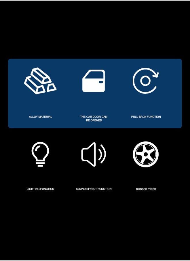 1:32 Alloy Collectible Prado Car Model Toy, Diecast Zinc Alloy Prado Pull Back Collectible Toy Car,  Sound and Light Pull Back Model Car for Kids Boy Girl Gift 15.3cm*6cm*6.5cm