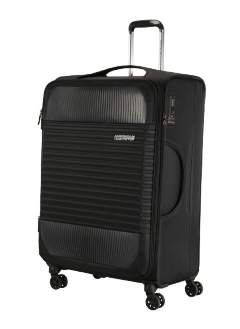 FORNAX SPINNER 66 CM TSA JET BLACK LUGGAGE TROLLY BAG