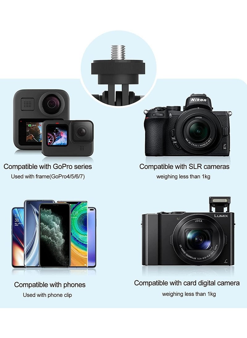 Strong Suction Holder Mount For GoPro Hero Aluminum Alloy Cup Holder for DJI OSMO Action, Insta360, 360 Degree, Mobile, Rotatable Clamp, Action Camera, Stable