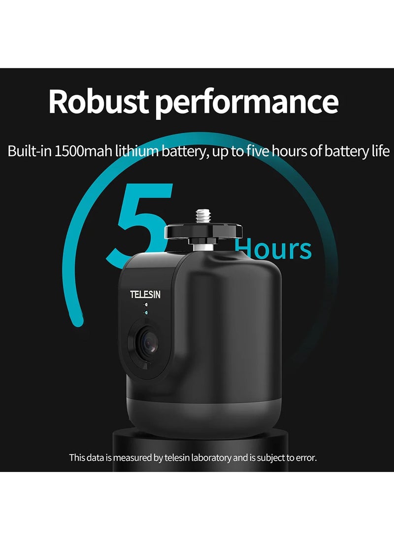360 Rotation Smart Selfie Gimbal, Auto Face & Object Tracking AI Face Recognition Electric Gimbal, Bulit-in HD Camera, for Vlog, Live Broadcast, Makeup, Mobile action camera mount