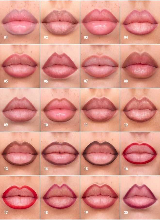 مجموعة سيفورا - قلم تحديد شفاه ملون مقاوم للتحويل يدوم 8 ساعات - 07 مشمشي طازج - بني فاتح مطفي - قلم تحديد شفاه دقيق مقاوم للماء باللون الوردي الناعم، 1.2 غرام