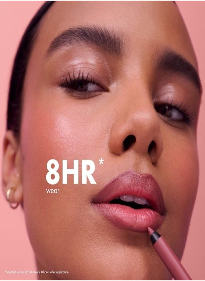 مجموعة سيفورا - قلم تحديد شفاه ملون مقاوم للتحويل يدوم 8 ساعات - 07 مشمشي طازج - بني فاتح مطفي - قلم تحديد شفاه دقيق مقاوم للماء باللون الوردي الناعم، 1.2 غرام