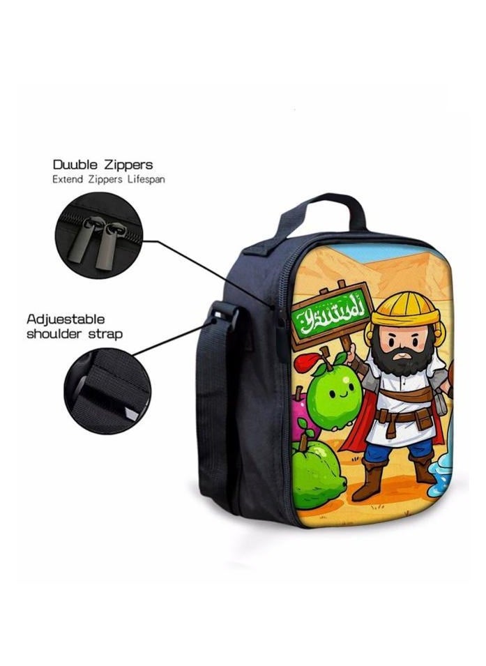 Cartoon three-piece schoolbag with zipper - 506