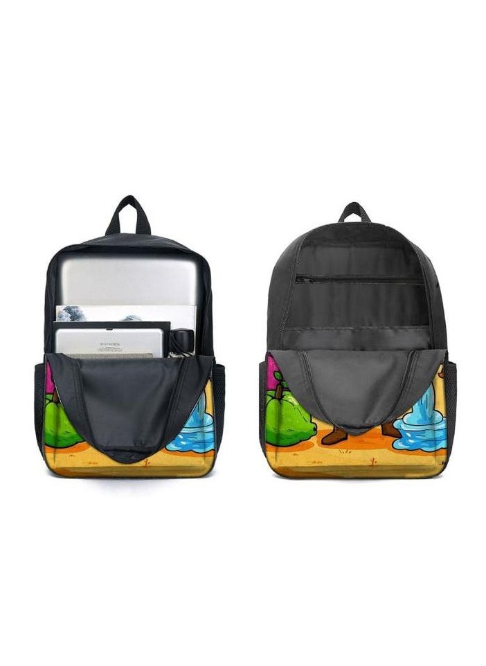 Cartoon three-piece schoolbag with zipper - 506