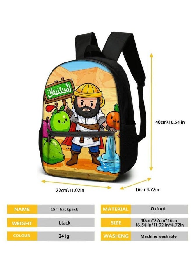 Cartoon three-piece schoolbag with zipper - 506