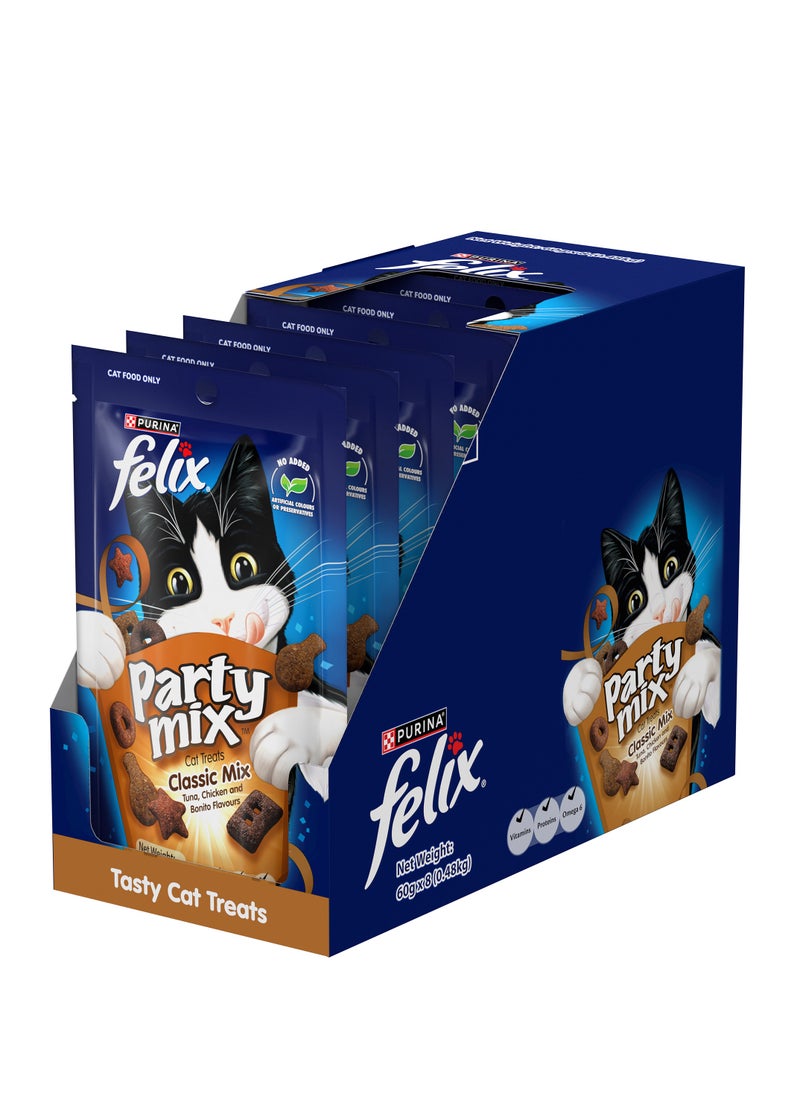Felix Party Mix Classic Mix Cat Treats 8 x 50g