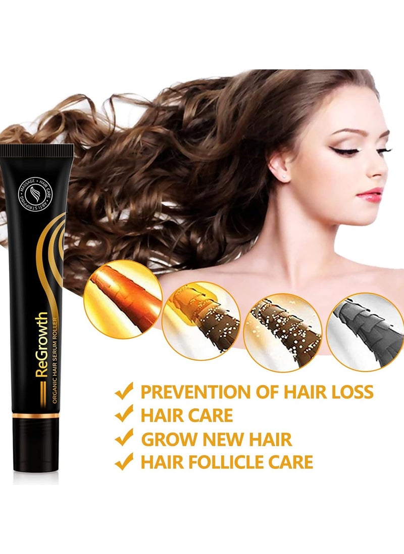 Hair Essences Cylinder Set - Hair Serum Roller, Herbal Rolling Ball Massage Hair Reactive Serum, Hair Growth Serum for Natural Hair, for Stronger, Thicker Hair, for Receding Hairli