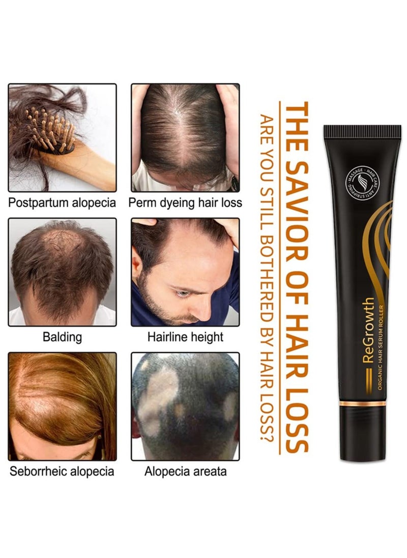 Hair Essences Cylinder Set - Hair Serum Roller, Herbal Rolling Ball Massage Hair Reactive Serum, Hair Growth Serum for Natural Hair, for Stronger, Thicker Hair, for Receding Hairli