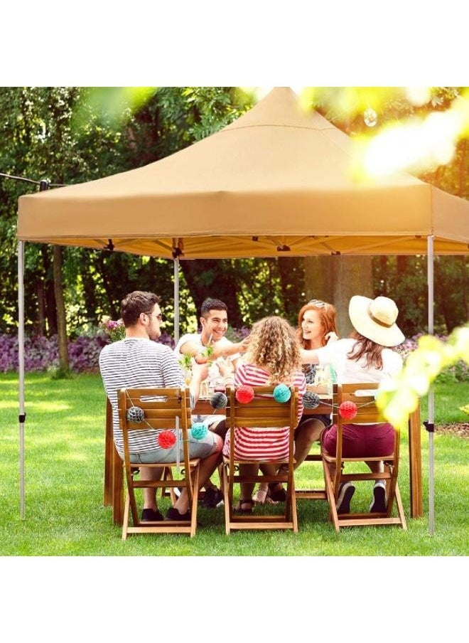 Commercial Grade 3*3M Outdoor Easy Pop Up Canopy Tent with Heavy Duty Aluminum Straight Leg and 420D Waterproof Top, Portable Event Party Shade Shelter