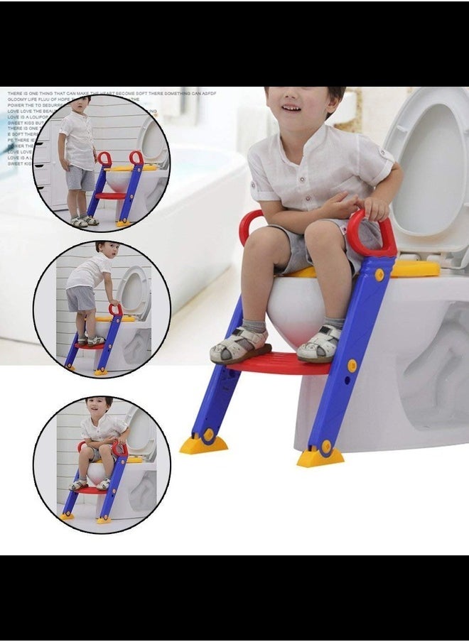 Baby Ladder Toilet Ladder Chair Toilet Trainer Potty Toilet Seat Step up toddler Toilet Training Step Stool for Girls and Boys