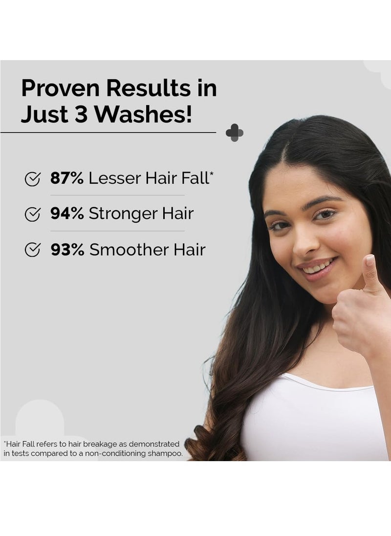 The Derma Co. Peptide- Stem Cell Hair Fall Control Shampoo | Paraben & Sulphate Free | Shampoo for Women & Men | Reduces hair fall and breakage | Improves Scalp health - 200 ml