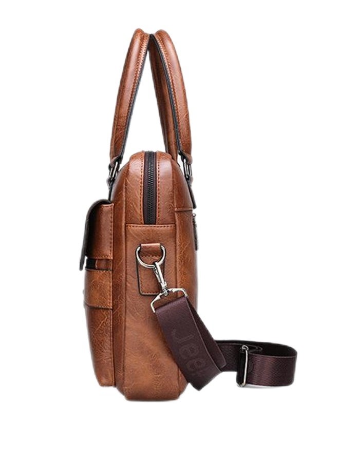 Men's Fashion Crossbody Briefcase - Fashion Horizontal Business Shoulder Bag, Durable Design Laptop Messenger Bag Khaki