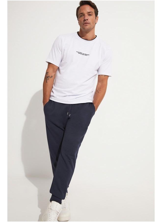 Men Regular Fit Sweatpant Navy