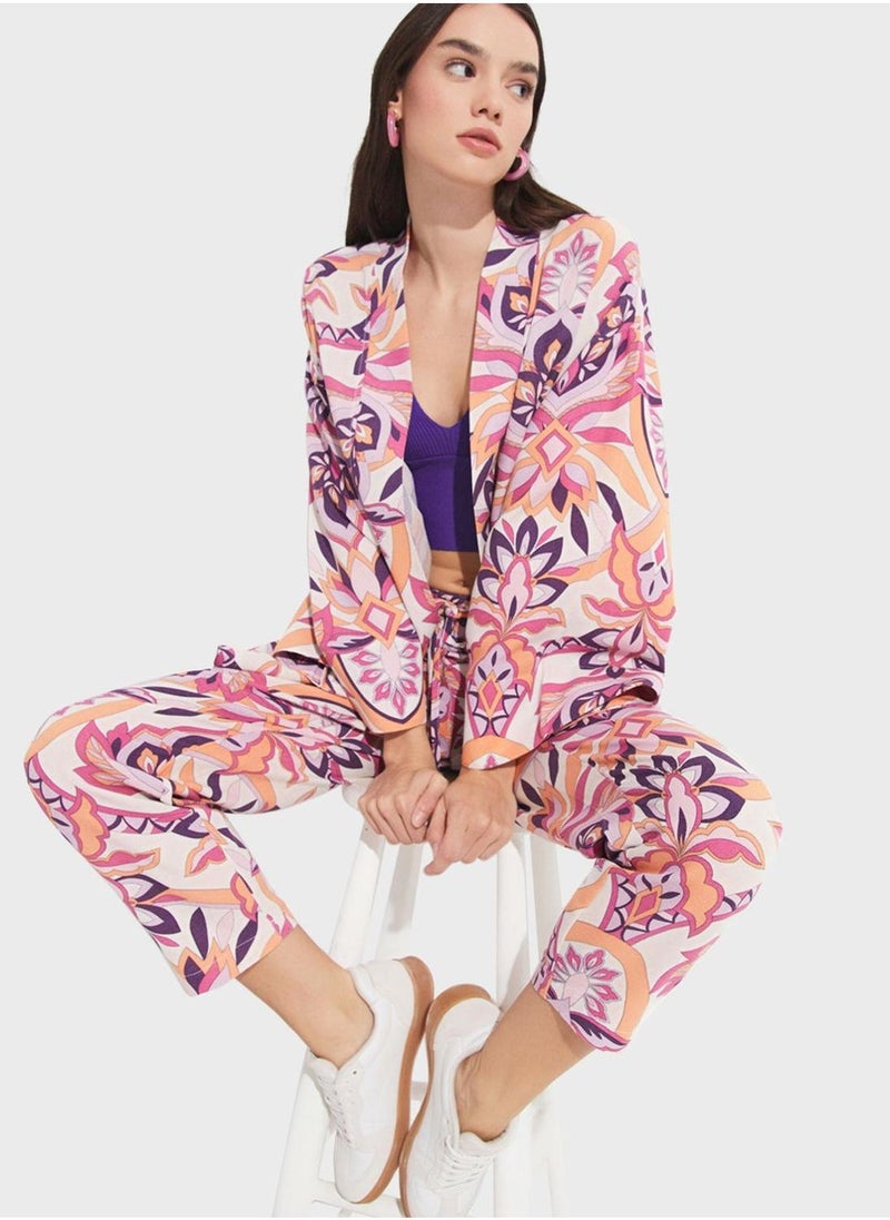 Printed High Waist Pants