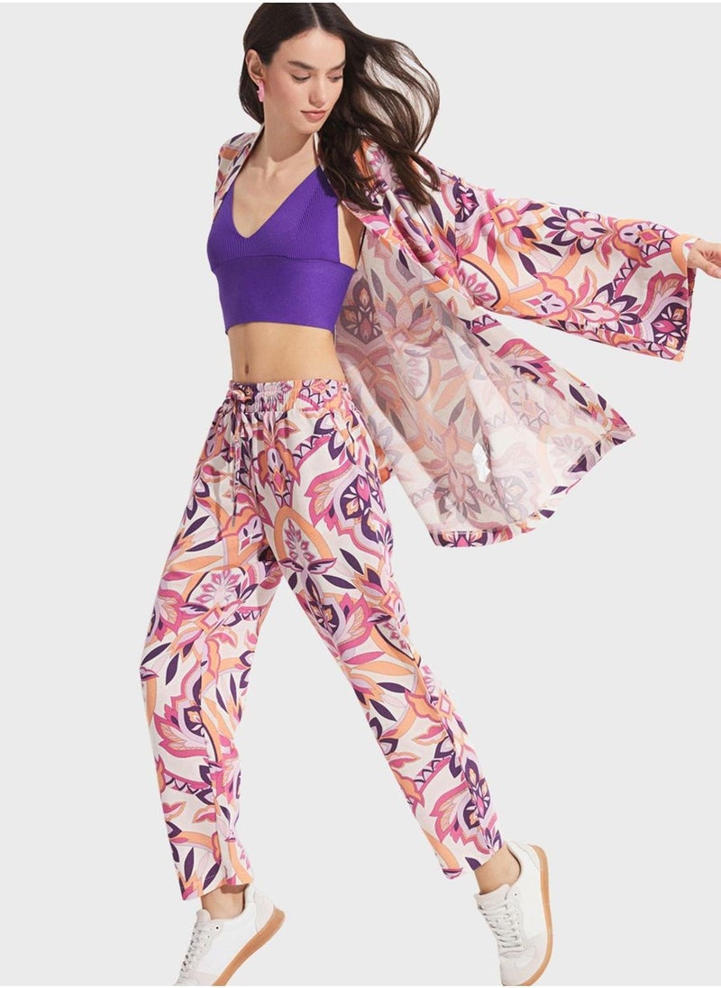 Printed High Waist Pants