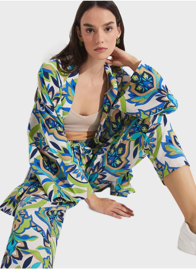 Printed High Waist Pants