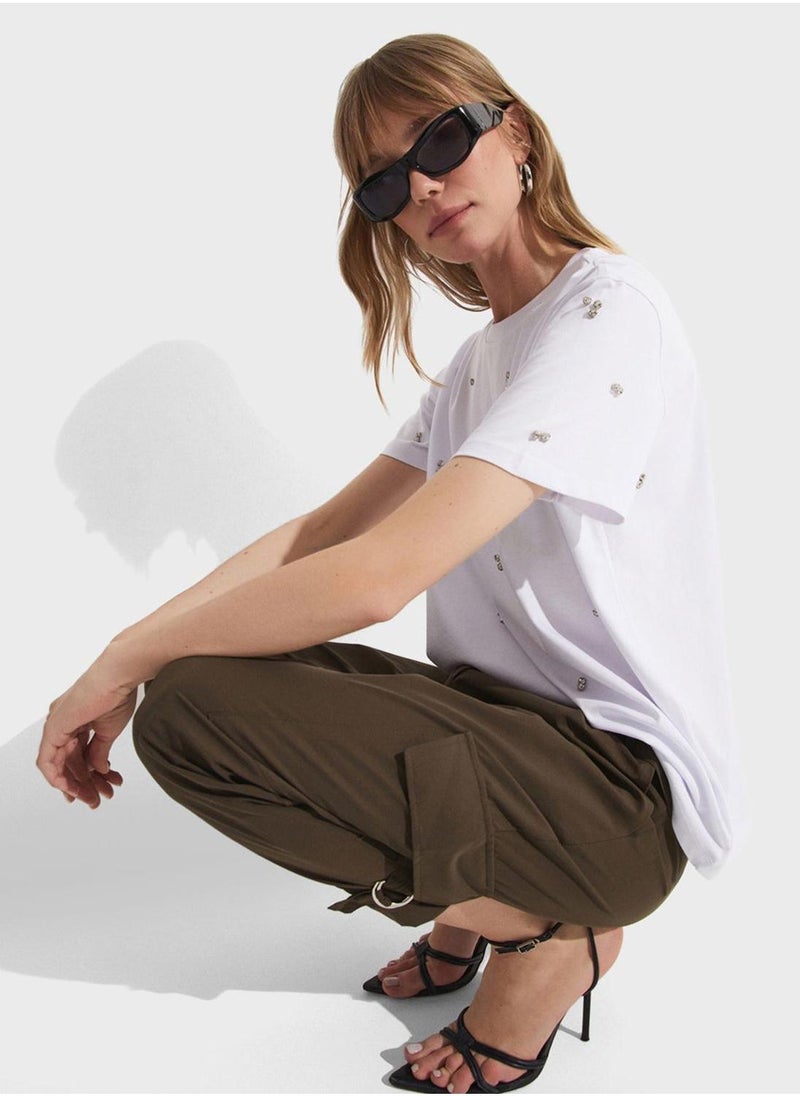 Pocket Detail Cargo Pants