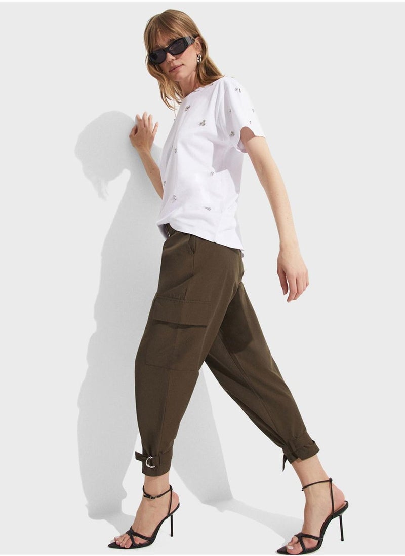 Pocket Detail Cargo Pants
