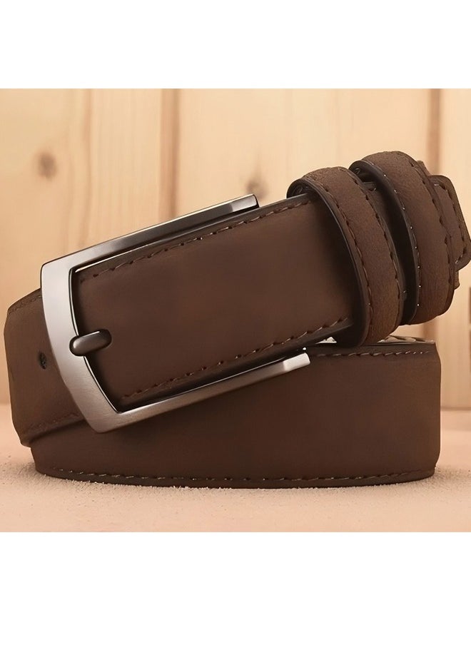 Men's Premium Suede Leather Belt - Men's 35mm Classic Leather Belt - Comfort & Style - Luxury Handcrafted Design Alloy Buckle