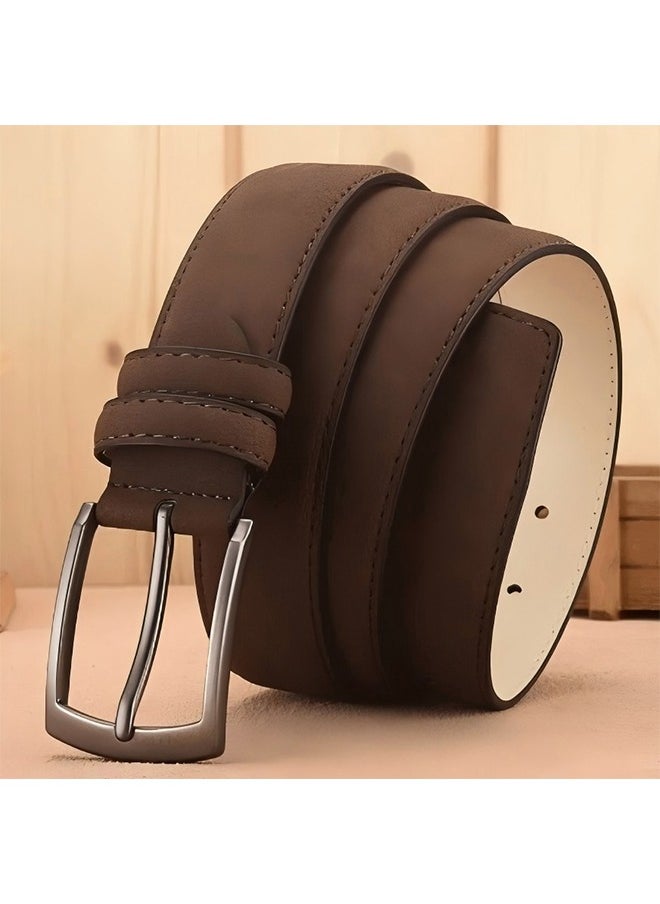 Men's Premium Suede Leather Belt - Men's 35mm Classic Leather Belt - Comfort & Style - Luxury Handcrafted Design Alloy Buckle