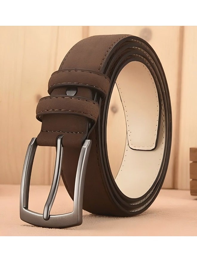 Men's Premium Suede Leather Belt - Men's 35mm Classic Leather Belt - Comfort & Style - Luxury Handcrafted Design Alloy Buckle