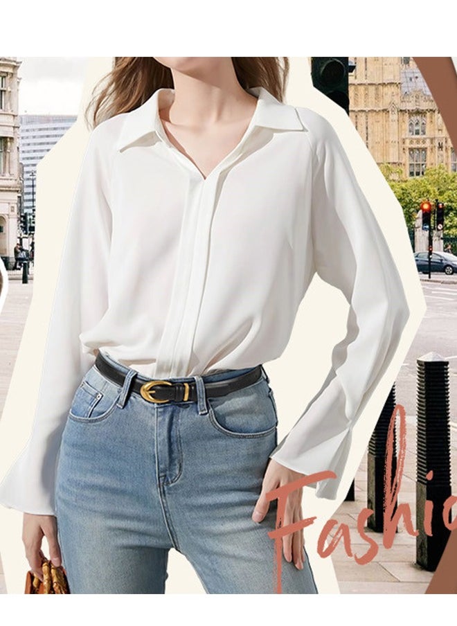 Women's Leather Belts Fashion Ladies Dress Belts With Gold Buckle Fashion All-Match Pin Buckle Belts Black