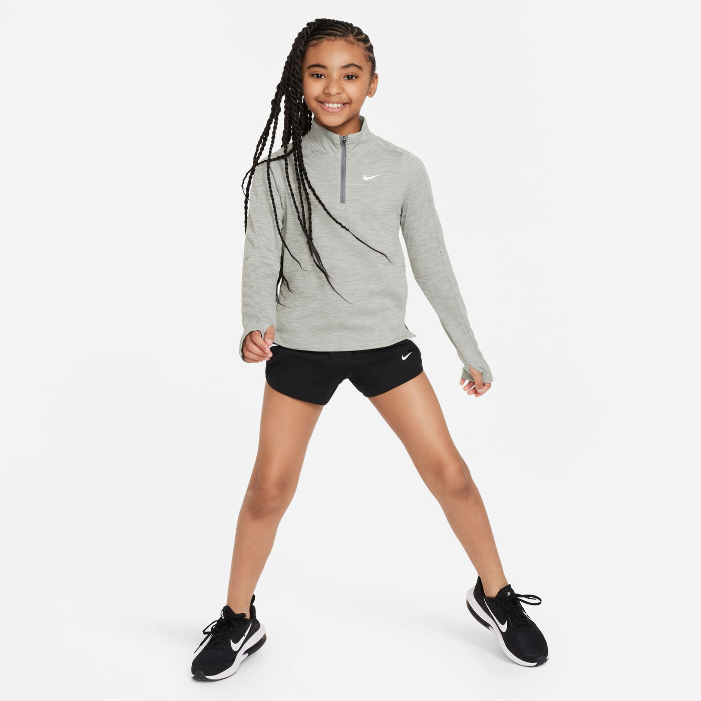 Kids' Dri-FIT Long-Sleeve 1/2-Zip Top