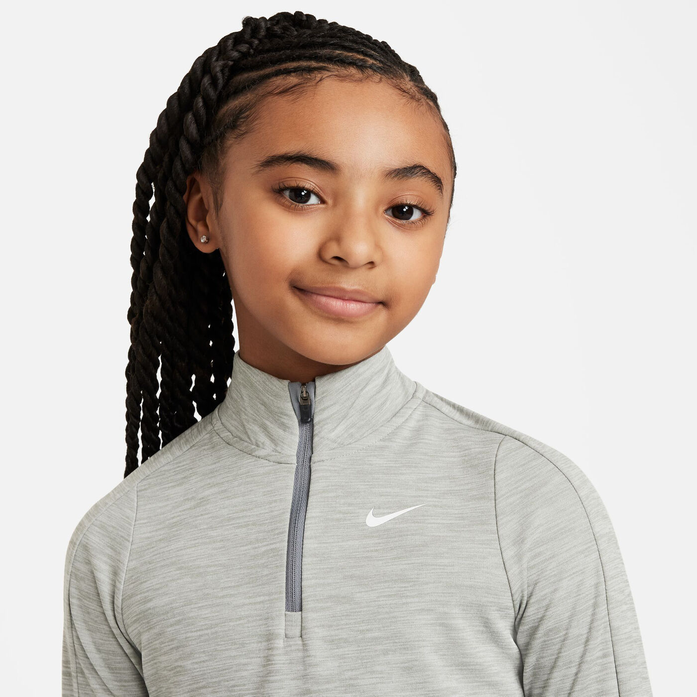 Kids' Dri-FIT Long-Sleeve 1/2-Zip Top