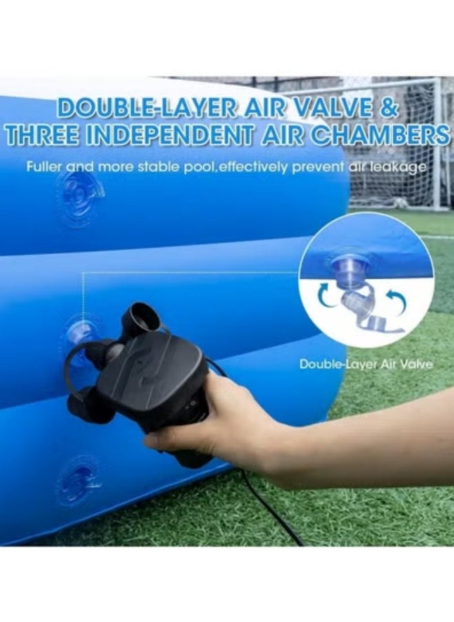 Inflatable Swimming Pool,Kiddie Pools,Oversized Thickened Family Pool,Inflation Pool for Summer Water Party, 180*130*56cm