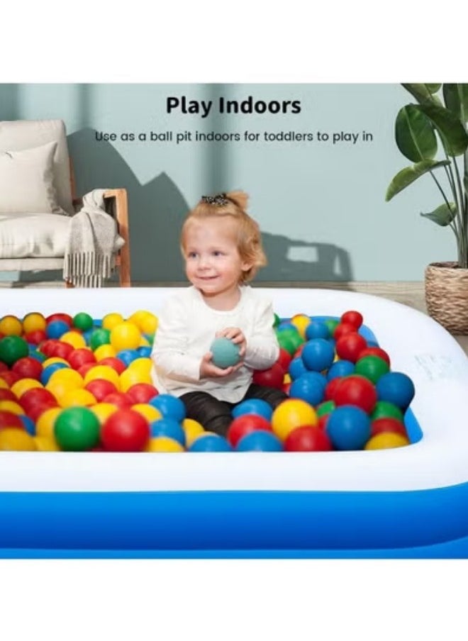 Inflatable Swimming Pool,Kiddie Pools,Oversized Thickened Family Pool,Inflation Pool for Summer Water Party, 180*130*56cm