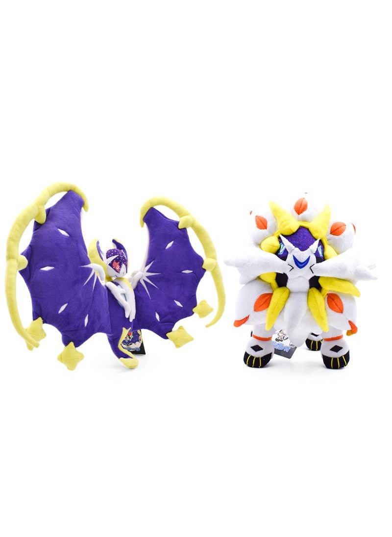 2-Piece Pocket Monsters Figure Plush Toys For Kids And Adults Great Birthday Gift For Boys And Girls