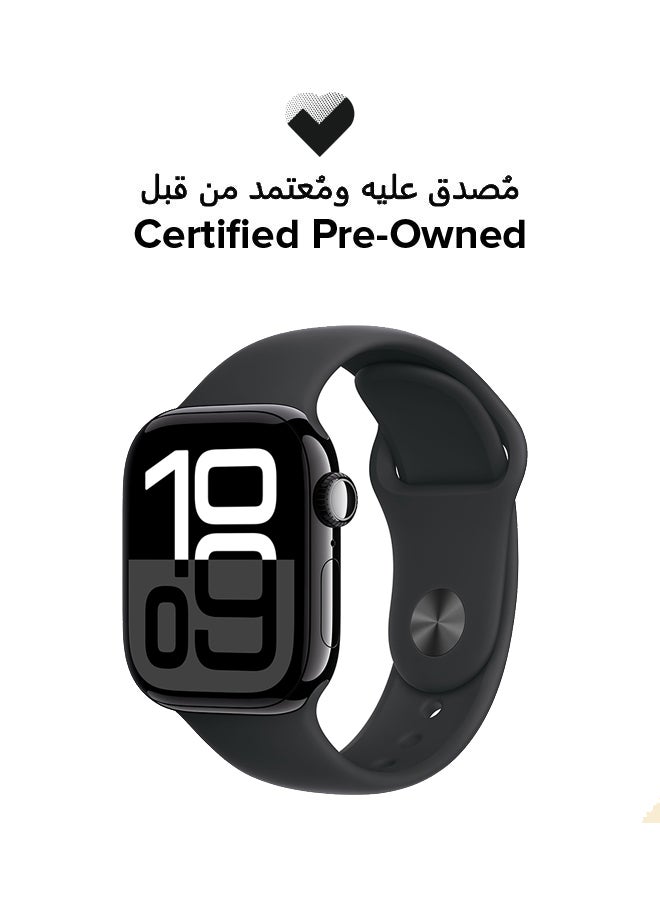 Certified Pre Owned - Watch Series 10 GPS 46mm Jet Black Aluminium Case (Damaged Packing) Black