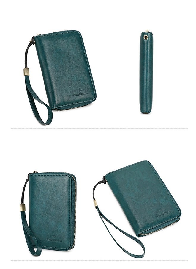 Rfid Blocking Passport Wallet - Large Capacity Zippered Travel Organizer, Id Bag With Multiple Card Slots And Sim Card Pocket