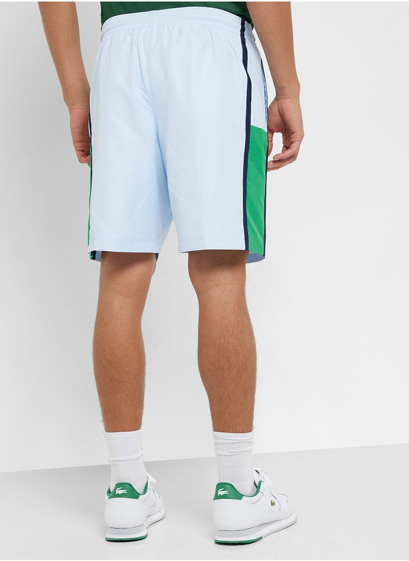 Drawstring Colorblock Shorts