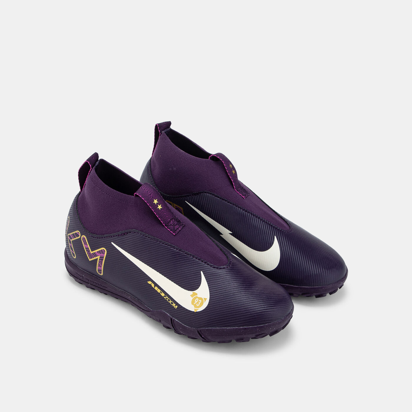 Kids' Kylian Mbappe Mercurial Superfly 10 Academy Turf Ground Football Shoes