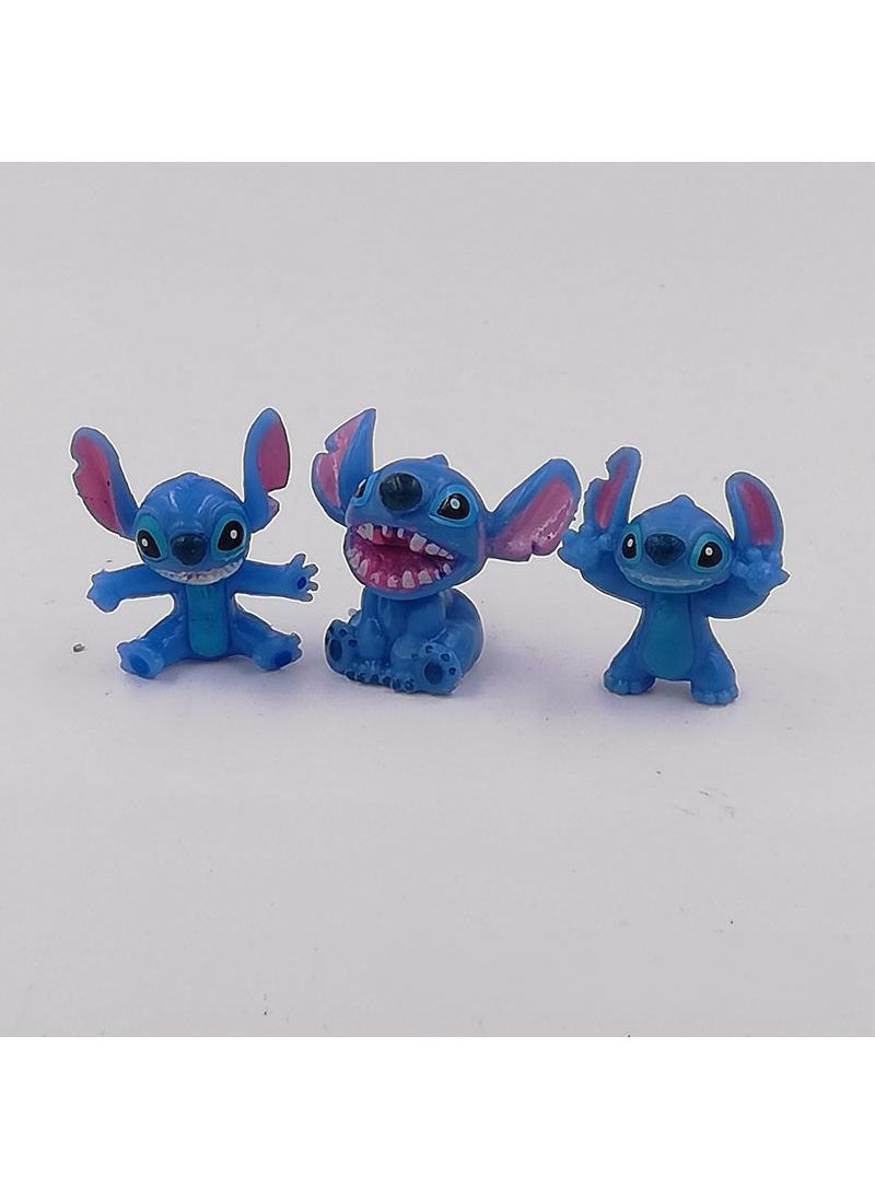 12-Piece Stitch Theme Figure Set, Mini Cute Party Cake Set Desktop Decorations Gifts Cupcake Figures Party Supplies Cake Toppers Figures Gift Kids Toys