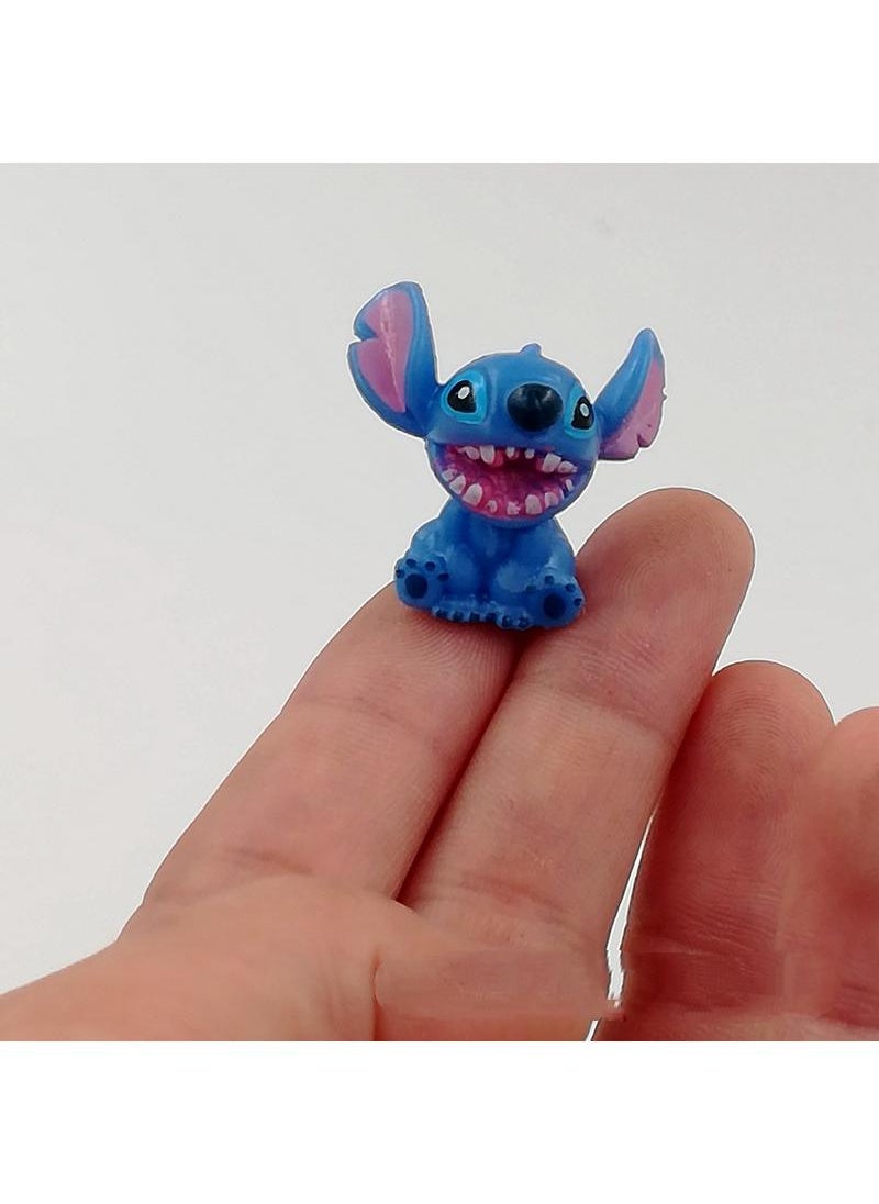 12-Piece Stitch Theme Figure Set, Mini Cute Party Cake Set Desktop Decorations Gifts Cupcake Figures Party Supplies Cake Toppers Figures Gift Kids Toys