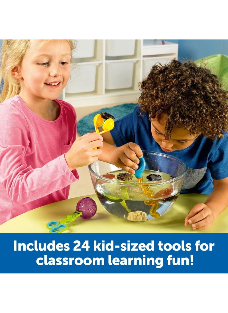 Helping Hands Fine Motor Tool Set – 24 Piece Educational Toys for Toddlers & Preschoolers – Sensory, Grasping & Coordination Development Kit – Montessori-Inspired Classroom Activity