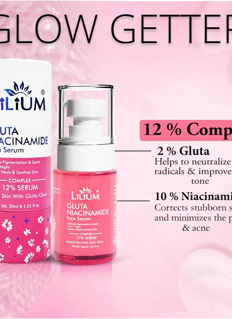 سيروم ليليوم للوجه ٣٠ مل | جلوتا نياسيناميد ١٢٪ | يساعد على تقليل التجاعيد والتصبغ والبقع | يُنقّي البشرة ويُعالجها ويُهدئها | مُضاد للشيخوخة ومُشرق...