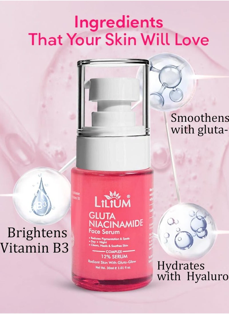 سيروم ليليوم للوجه ٣٠ مل | جلوتا نياسيناميد ١٢٪ | يساعد على تقليل التجاعيد والتصبغ والبقع | يُنقّي البشرة ويُعالجها ويُهدئها | مُضاد للشيخوخة ومُشرق...