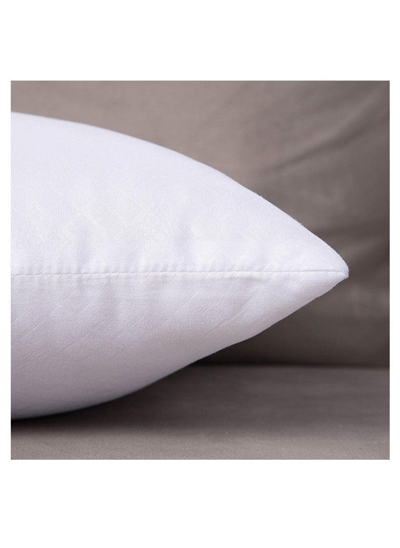 4-Piece Hypoallergenic Feather Silk Cotton Filling Pillow Core Cotton White