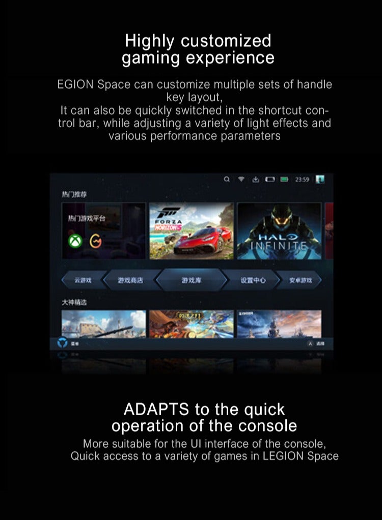 Lenovo Saver Handheld LEGION Go, handheld gaming console, windows 11, AMD Razor Z1Extreme, 8.8-inch standard gamepad 16+512G