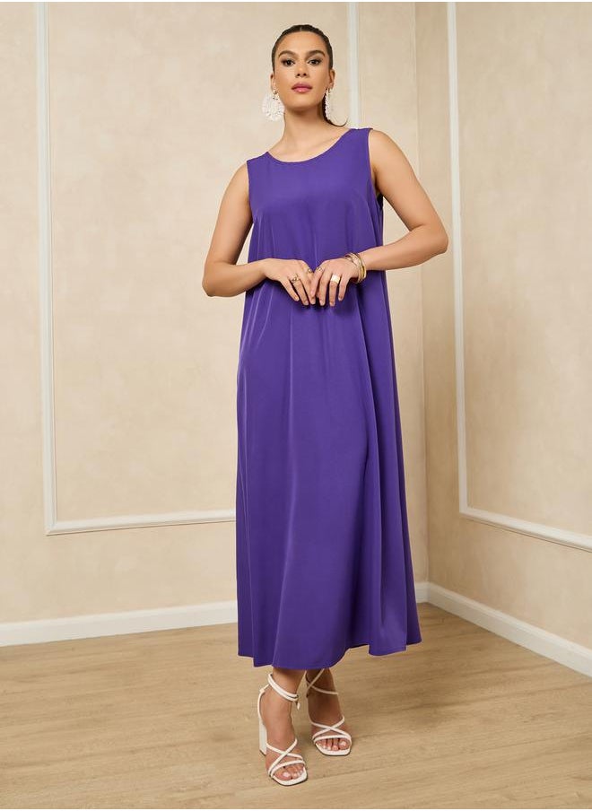 Ombre Print Front Open Abaya with Inner Dress Set
