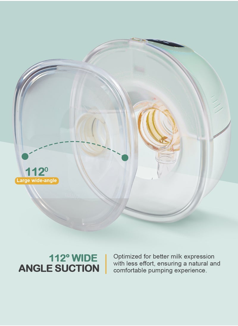 Baybee Slim Wearable Electric Breast Pump for Feeding Mothers, Hands Free Automatic Breast Pump Electrical with Lactation, Milk Suction & Massage Modes, 9 Level Suction Adjustment, 150ml Storage