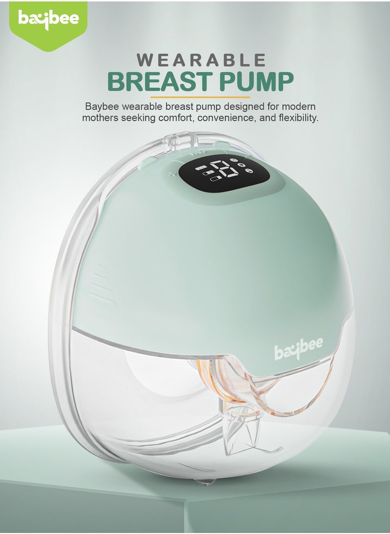 Baybee Slim Wearable Electric Breast Pump for Feeding Mothers, Hands Free Automatic Breast Pump Electrical with Lactation, Milk Suction & Massage Modes, 9 Level Suction Adjustment, 150ml Storage